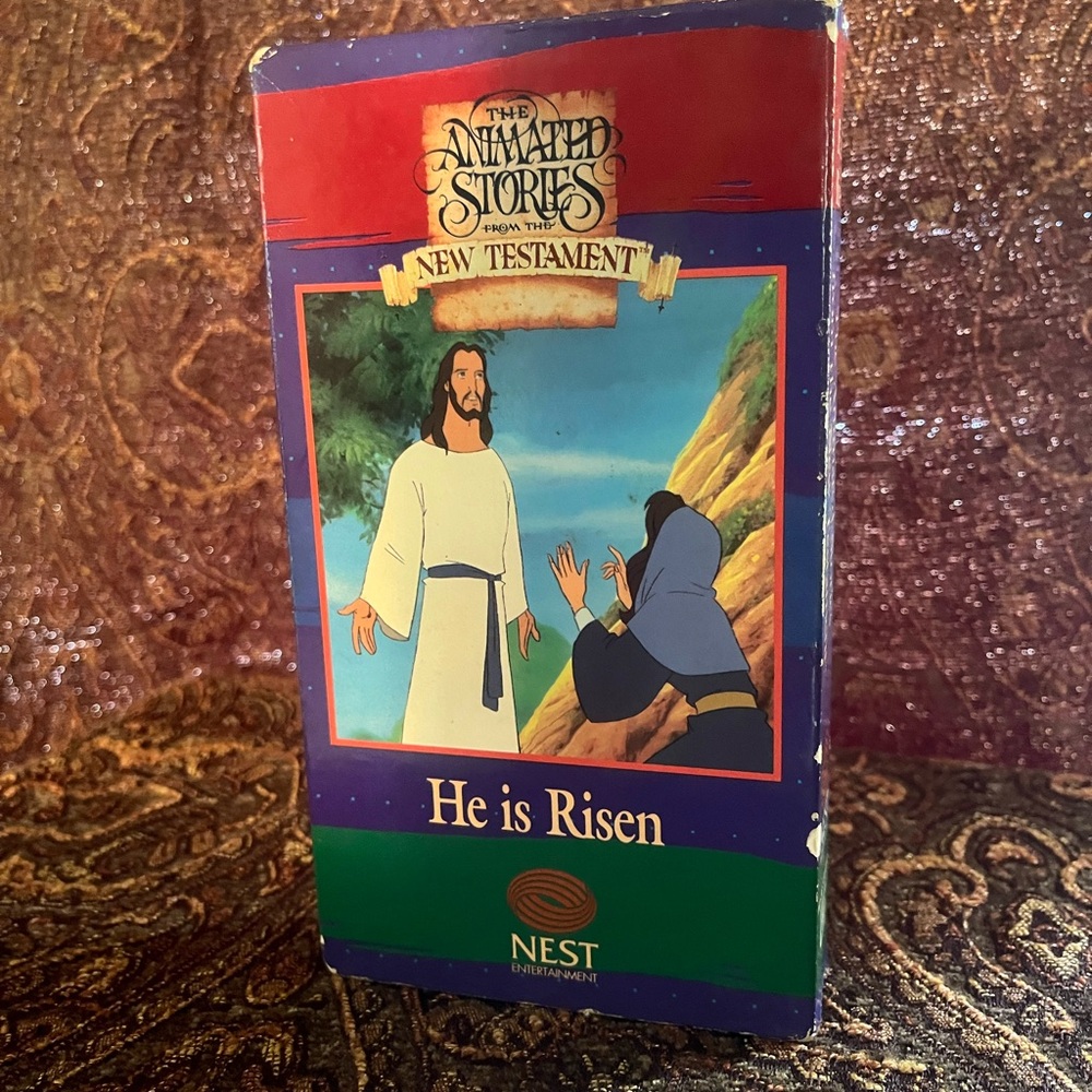 Vintage VHS The Animated Stories: He is Risen VHS, Christian Kids Movie